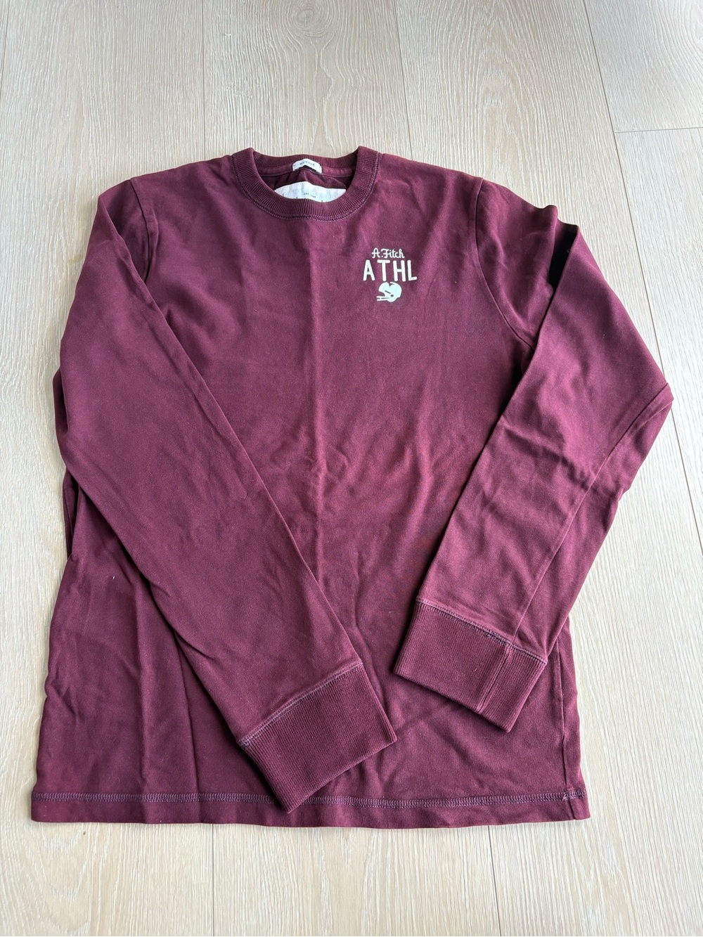 Abercrombie & Fitch Maroon Long Sleeve Crew Sweatshirt